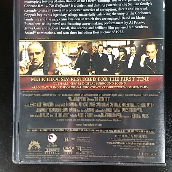 The Godfather: The Coppola Restoration DVD Widescreen - Picture 3 of 8